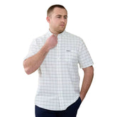 Pringle Mens Oscar Short Sleeve Classic Oxford Shirt In White
