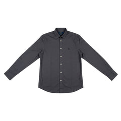 Polo Mens Geometric Pattern Shirt In Black