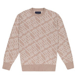 Tshepo Jeans Unisex Monogram Jersey Knit Beige