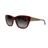 Burberry Womens Metalic Frame Sunglasses In Burgandy & Gold