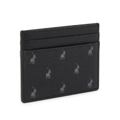 Polo Iconic Small Card Holder In Black