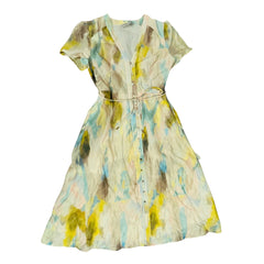 Pringle Womens Erike Blouson Sleeve Midi Dress In Multi