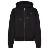 Calvin Klein Womens Monologo French Terry Hoodie In Black