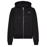 Calvin Klein Womens Monologo French Terry Hoodie In Black