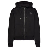 Calvin Klein Womens Monologo French Terry Hoodie In Black