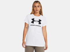 Under Armour Womens Logo T-Shirt In White