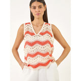 Mandi Ladies Crochet Top In Orange