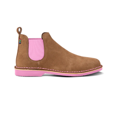 Veldskoen Mens Uhambo Chelsea Boots Brown & Pink