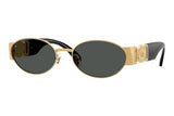Versace Oval Sunglasses In Black & Gold