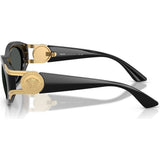 Versace Womens Medusa Oval Sunglasses In Black and Gold