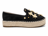 Viabeach Brazil Ladies Ivory 3 Flat Shoes In Black