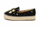 Viabeach Brazil Ladies Ivory 3 Flat Shoes In Black