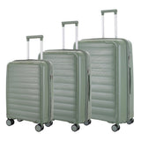 Cellini Voyager Flow 3 Piece Luggage Set In Green
