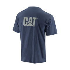 Caterpillar Mens Trademark Charcoal Blue T-Shirt