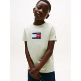 Tommy Hilfiger Boys Script Flag Print In Sage