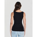 Guess Ladies Embellished Black Logo Tank Top