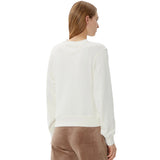 Guess Ladies Cn Peony Logo Fleece Peach Sweatshirt