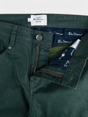 Ben Sherman Mens Wax Coated Jeans In Armay Green