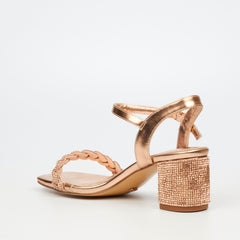 Miss Black Ladies Wendy 1 Rose Gold Heels