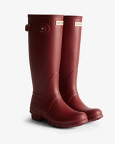 Hunter Womens Original Tall Logo Boots In Merlot