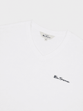 Ben Sherman Mens Essential V-Neck T-Shirt In White