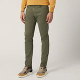 Harmont & Blaine Mens 5 Pocket Basic Narrow Pants In Olive