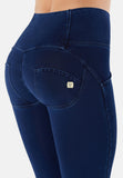 Freddy Womens High Rise With Button Job Jeans In Dark Navy