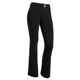 Freddy Jeans Ladies Organic Cotton Regular Waist Pants In Black