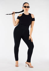 Freddy Wrup1Hc001Ns Curvy Organic Cotton High Waist Black