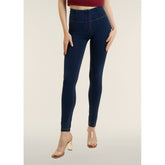 Freddy Womens High Waist Skinny Push Up Joy Jeans In Navy