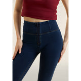 Freddy Womens High Waist Skinny Push Up Joy Jeans In Navy