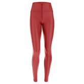 Freddy Womens Skinny Push Faux Leather R68 Jeans In Deep Claret