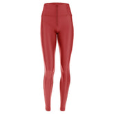 Freddy Womens Skinny Push Faux Leather R68 Jeans In Deep Claret