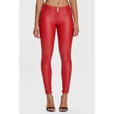 Freddy Jeans Ladies Regular Waist Pants In Red