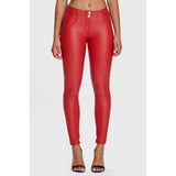 Freddy Jeans Ladies Regular Waist Pants In Red