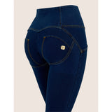 Freddy Womens Wrup Hi-Rise Jeans With Buttons In Blue