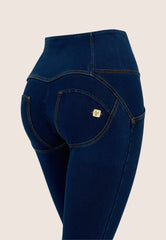 Freddy Womens Wrup Hi-Rise Jeans With Buttons In Blue