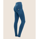 Freddy Womens High Rise With Button J4B Jeans In Light Blue