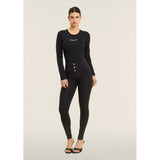 Freddy Womens High Rise With Button J7N Jeans In Black