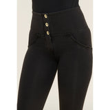 Freddy Womens High Rise With Button J7N Jeans In Black