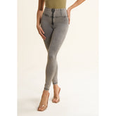 Freddy Womens High Waist Skinny J3N Jeans In Light Grey