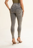 Freddy Womens High Waist Skinny J3N Jeans In Light Grey