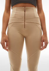 Freddy Wrup2Hhf332 High Waist Trouser With Ribbed Beige
