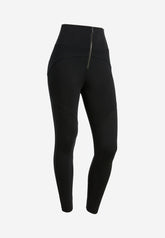 Freddy Womens High Waist Trouser With Ribbed In Black