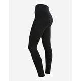 Freddy Womens High Waist Trouser With Ribbed In Black