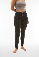 Freddy Womens Woven High Waist Jeans In Black