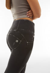 Freddy Womens Woven High Waist Jeans In Black