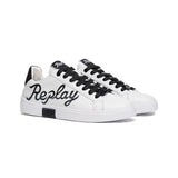 Replay Womens Polys W Write Sneakers In White/Black