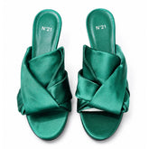 Nº21 Womens Bow High Heels Sandal In Green