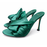 Nº21 Womens Bow High Heels Sandal In Green